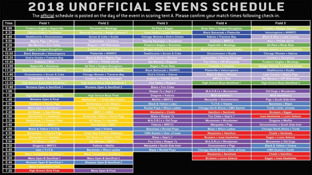 2018 draft schedule