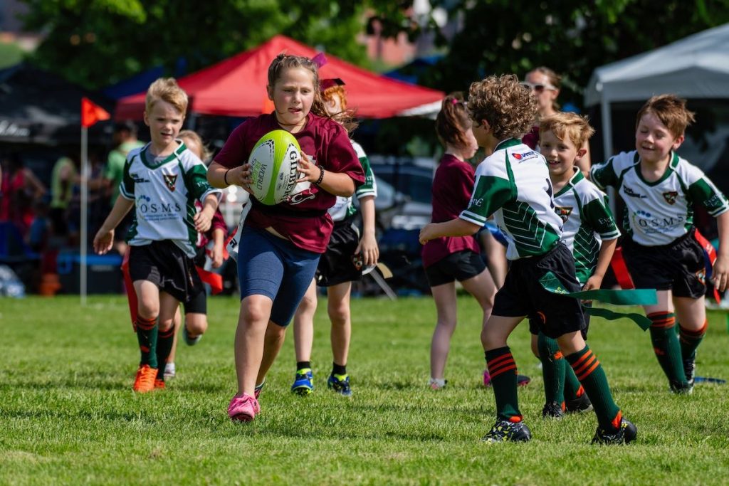Running Tag Rugby Children