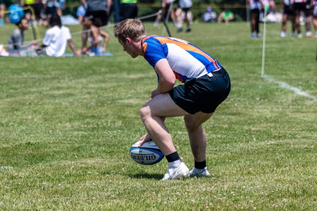 Rugby Player Ball Field