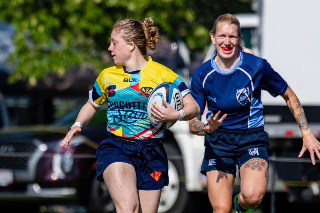 Running Pursuit Rugby Ball