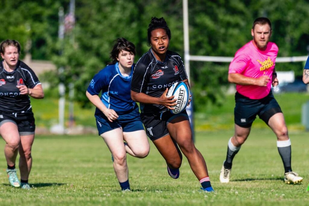 Running Pursuit Rugby Ball 1